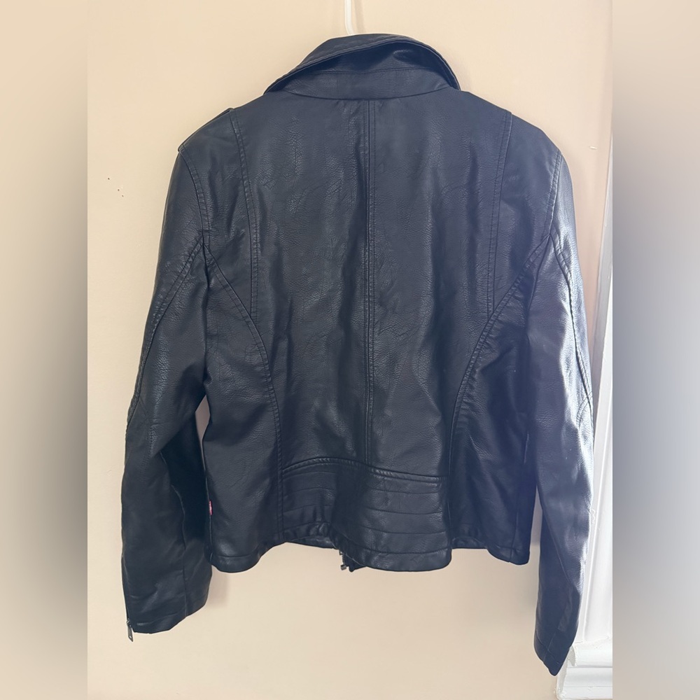 Levi's Black Leather Jacket with Logo Patch - image 3